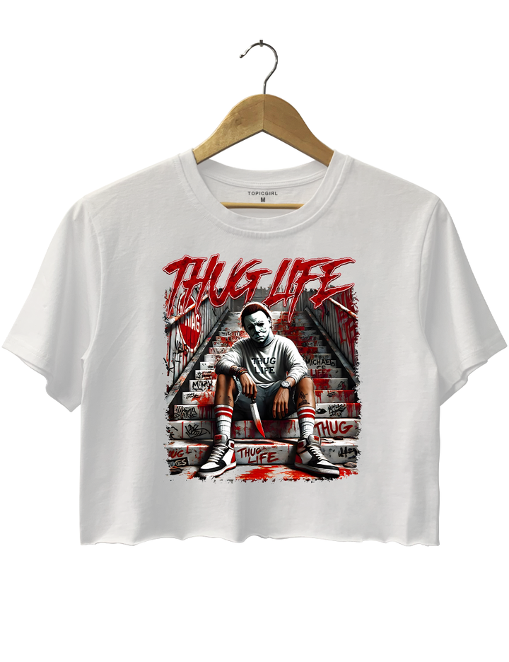 Michael Myers Thug Life Killer Crop Top