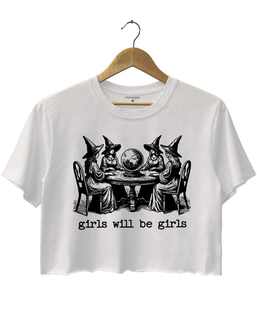 Female Power Girls Will Be Girls Witches Crop Top