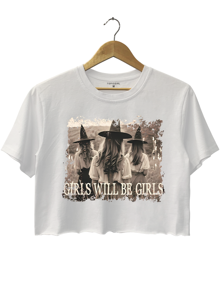 Feminist Halloween Girls Will Be Girls Crop Top