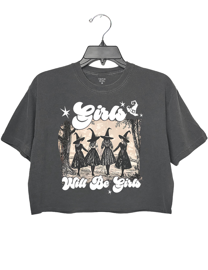 Vibes Girl Power Girls Will Be Girls Witchy Crop Top