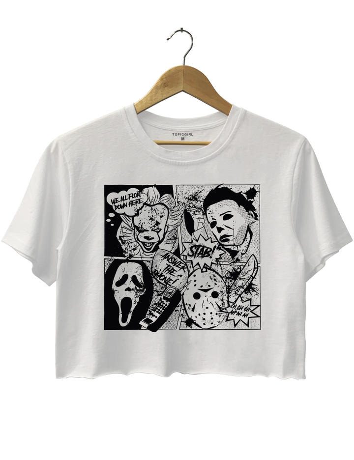 We All Float Down Here Scary Movie Crop Top