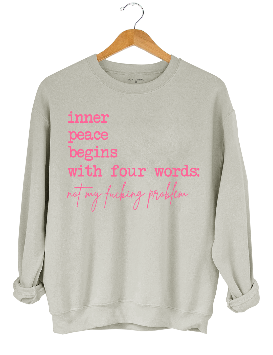 Inner Peace Begins With Four Words Crop Top