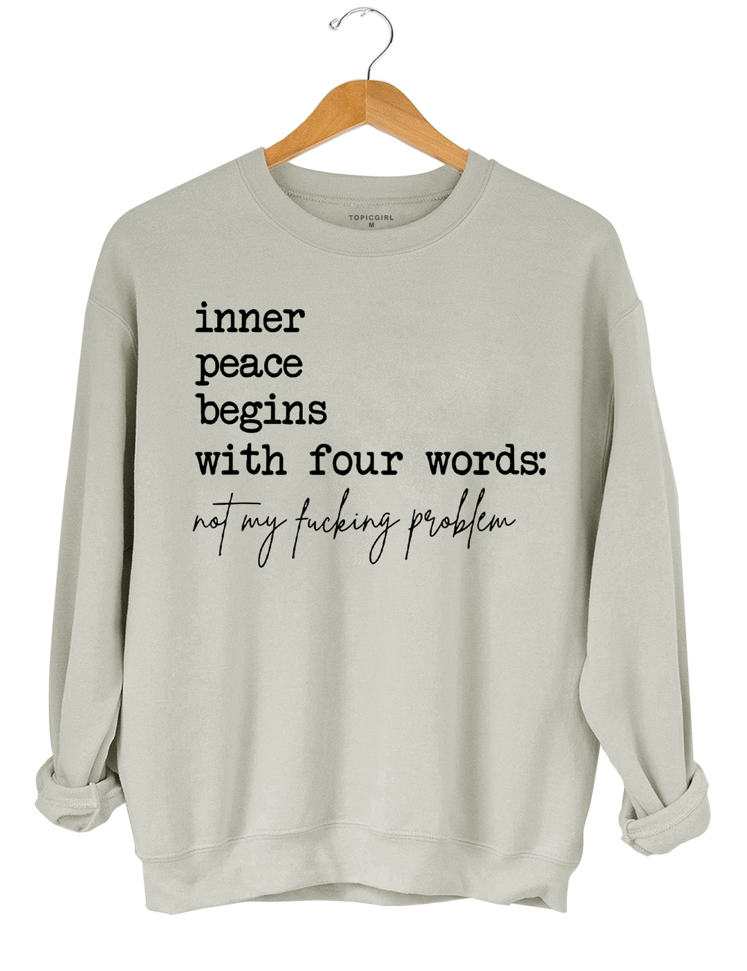 Inner Peace Begins With Four Words Crop Top