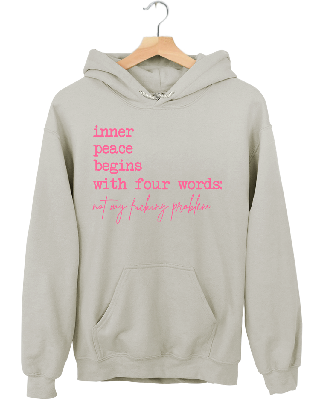 Inner Peace Begins With Four Words Crop Sweatshirt