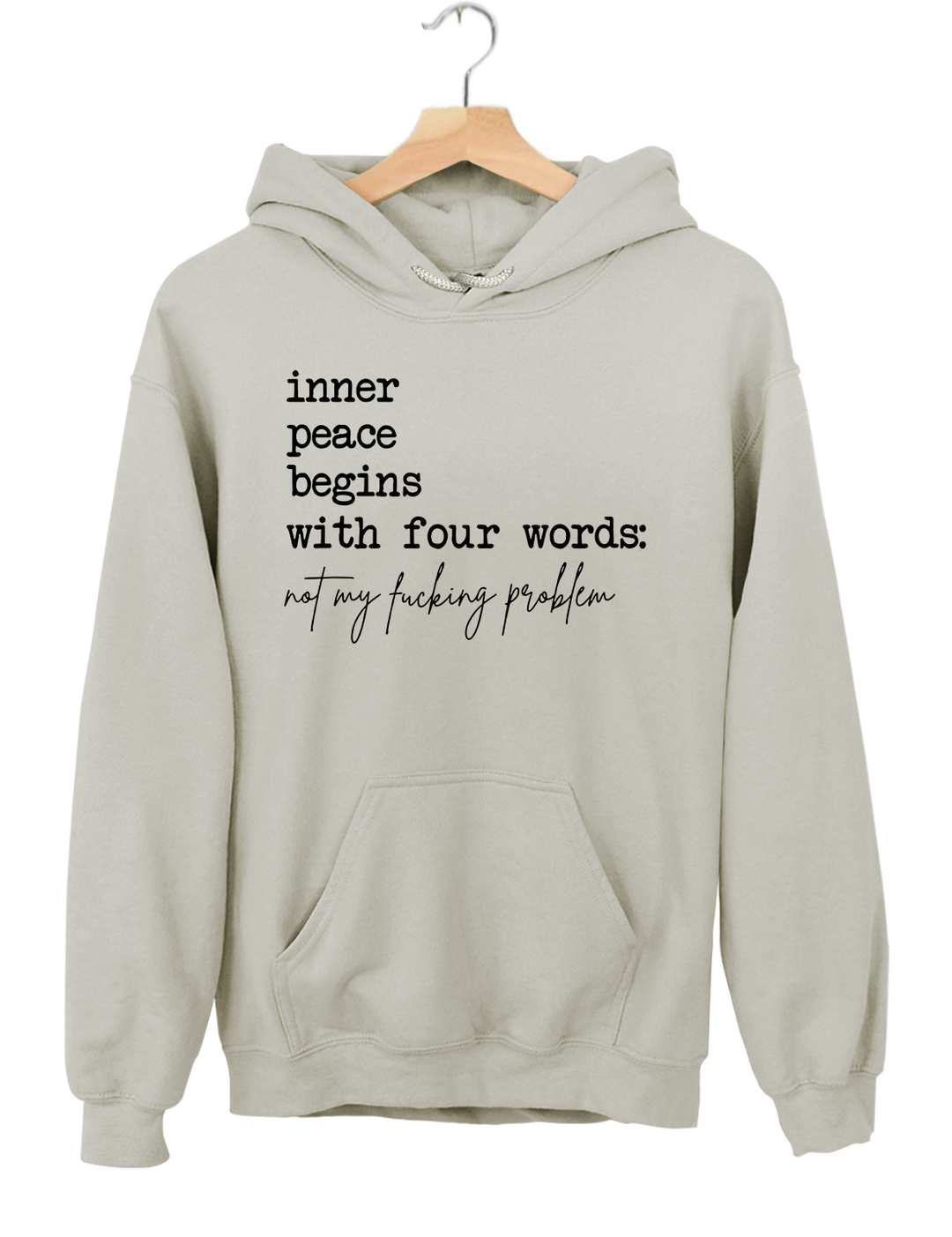 Inner Peace Begins With Four Words Crop Sweatshirt