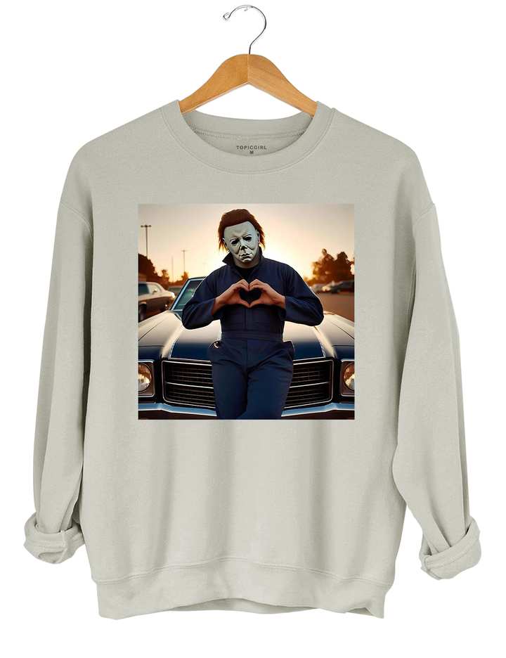 Michael Myers Halloween Heart Hands Crop Top