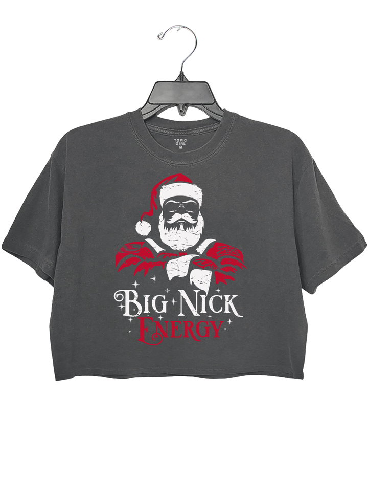 Big Nick Energy Christmas Santa Claus Crop Top