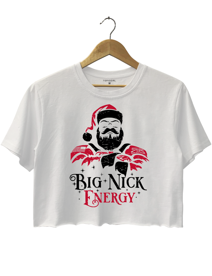 Big Nick Energy Christmas Santa Claus Crop Top