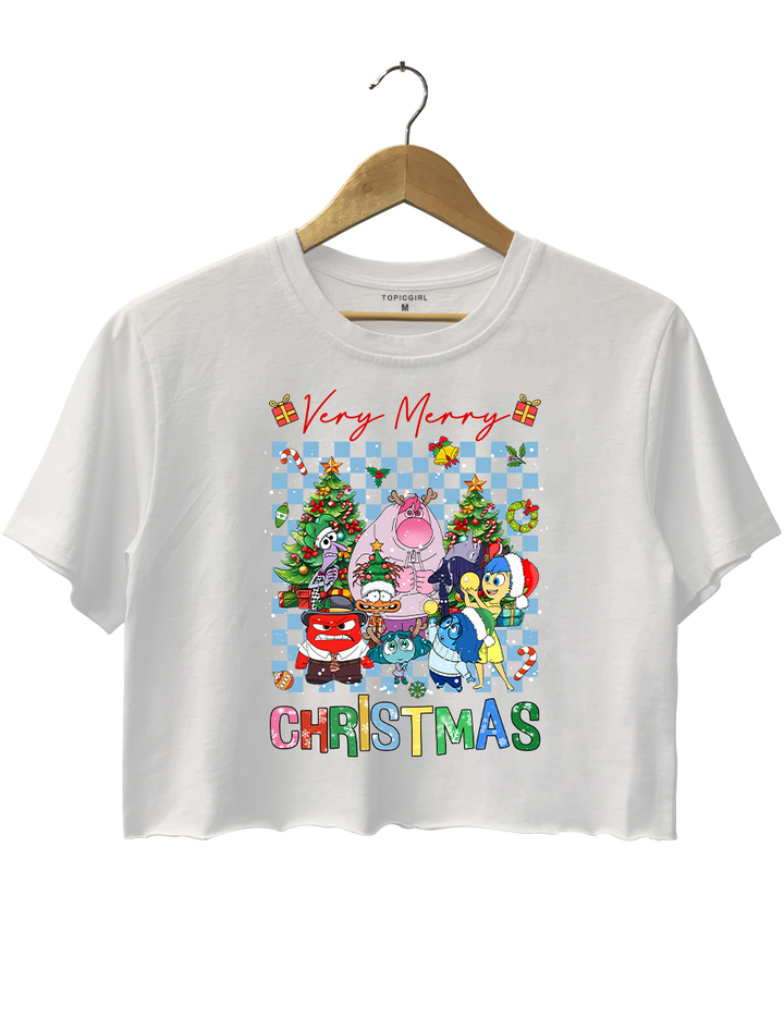 Inside Out Very Merry Christmas Crop Top