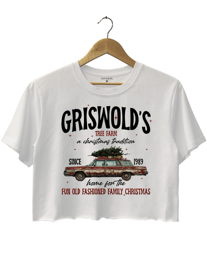 Griswold Tree Farm A Christmas Tradition Crop Top