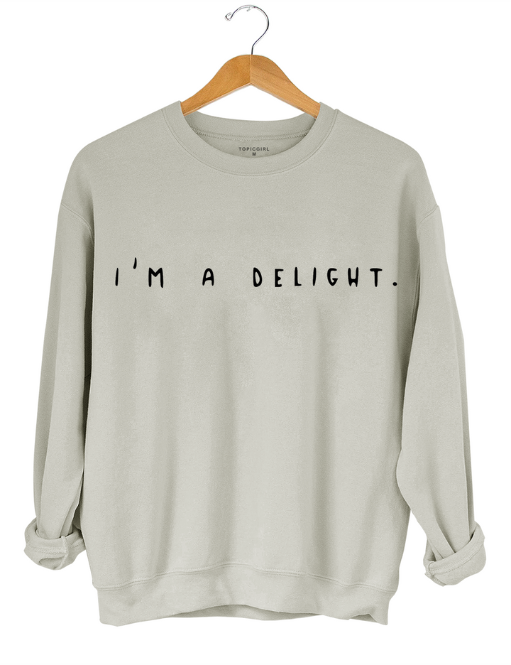 I'm A Delight Crop Sweatshirt