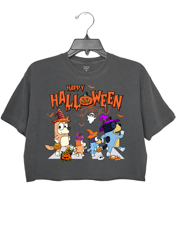 Happy Halloween Bluey Halloween Crop Top