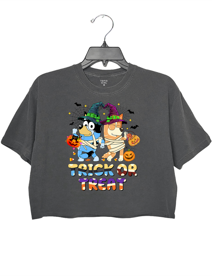 Trick Or Treat  Bluey Halloween Crop Top