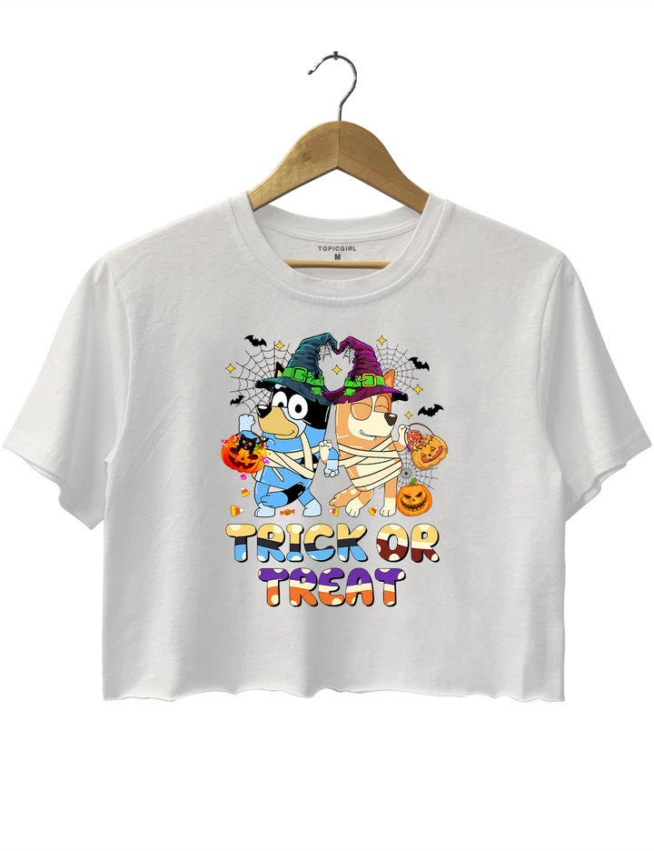 Trick Or Treat  Bluey Halloween Crop Top