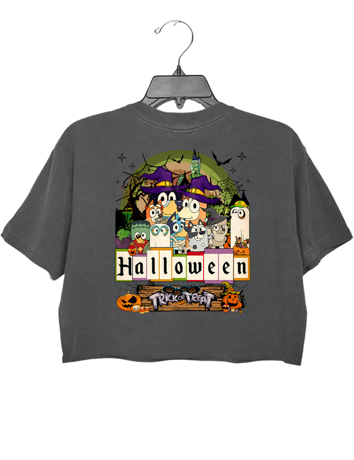 Bluey Halloween Trick Or Treat Crop Top