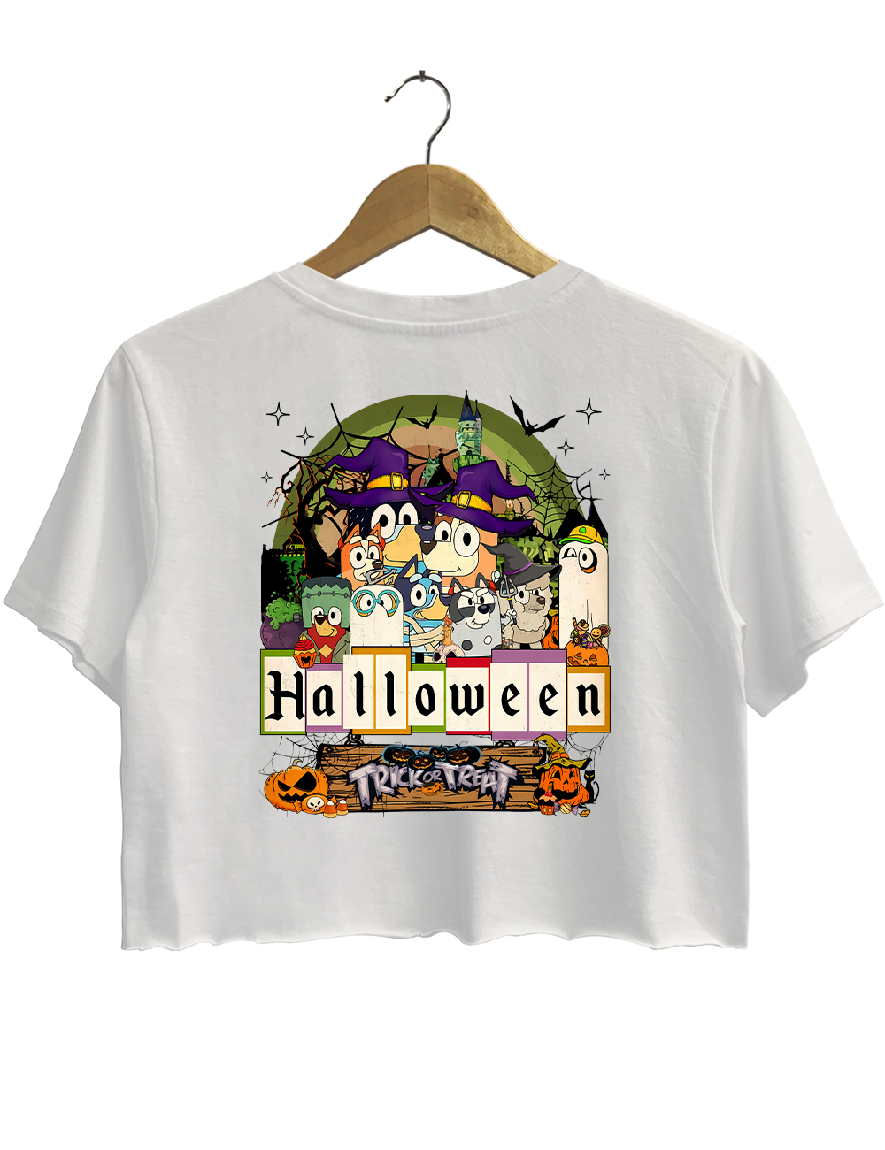 Bluey Halloween Trick Or Treat Crop Top