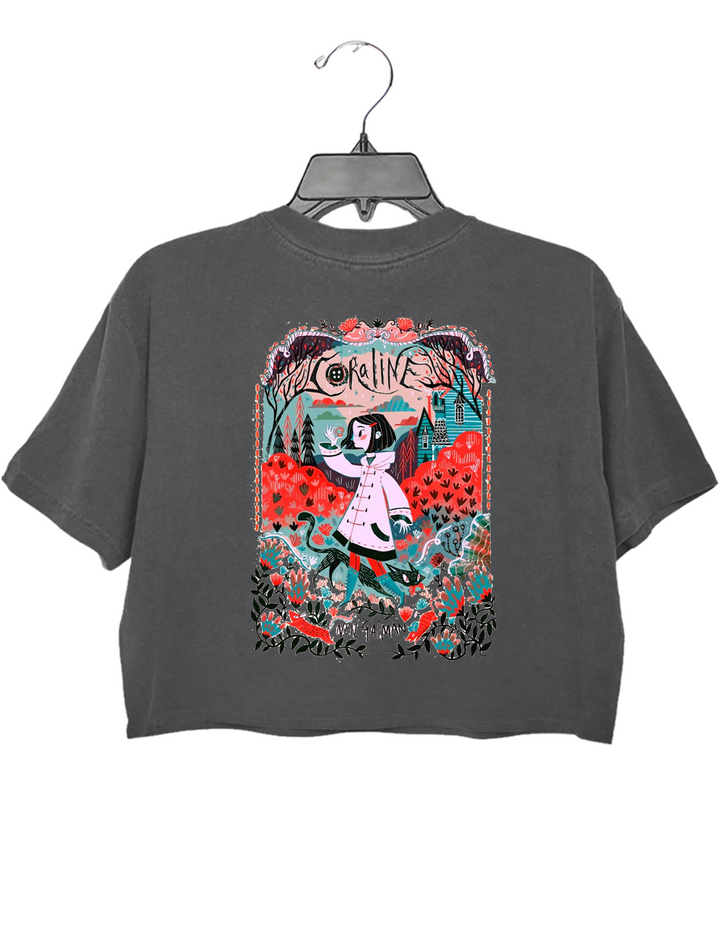 Coraline Halloween Crop Top