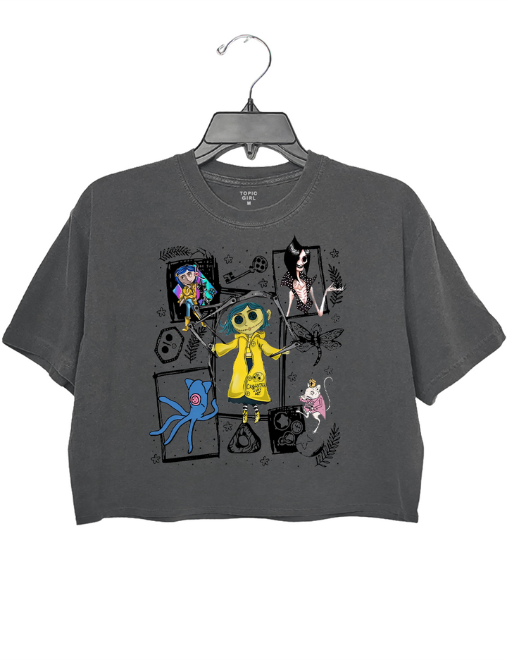 Spooky Coraline Crop Top