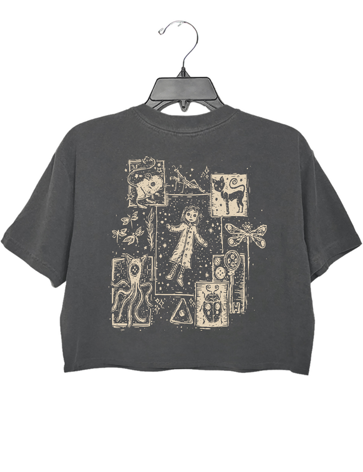 Coraline Halloween Crop Top