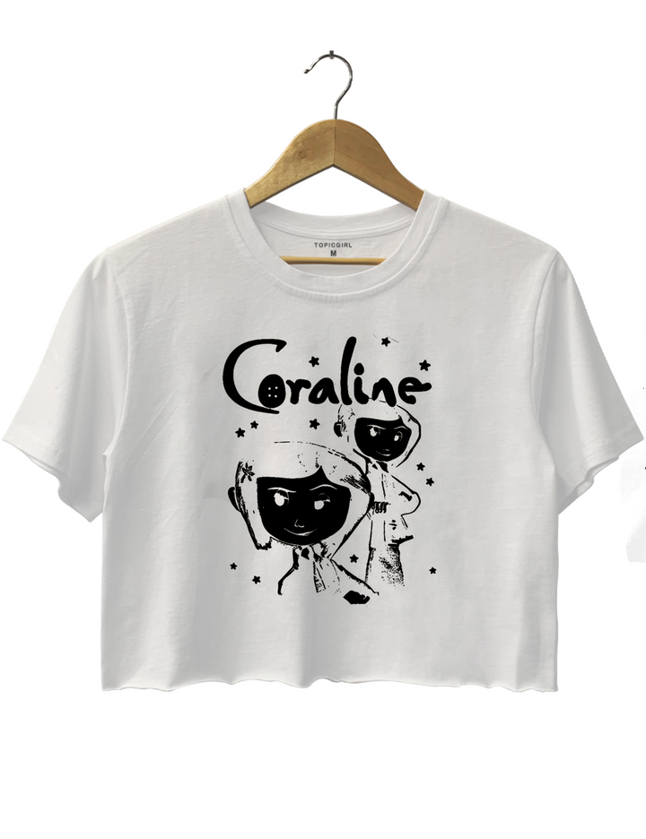 Coraline Halloween Crop Top