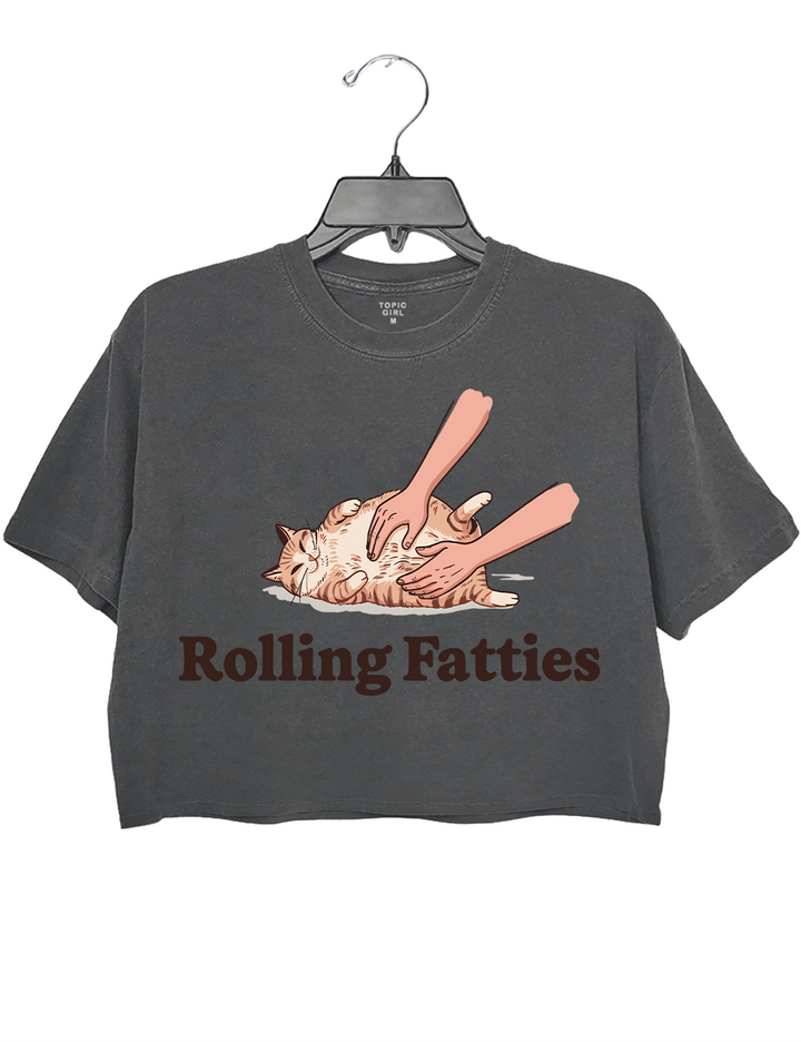 Rolling Fatties Cat Crop Top