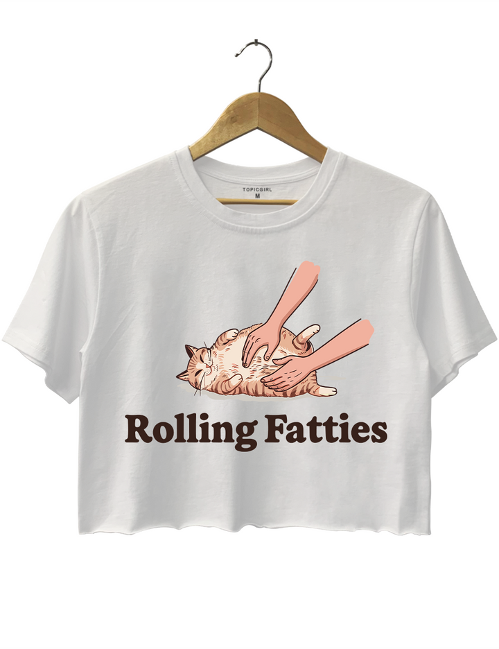 Rolling Fatties Cat Crop Top