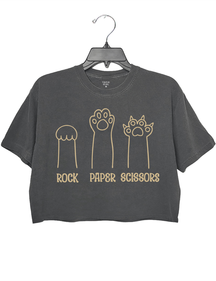 Rock Paper Scissors Crop Top