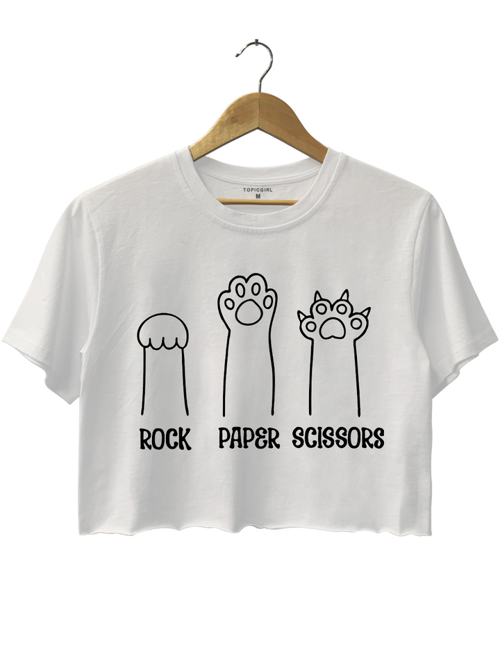 Rock Paper Scissors Crop Top