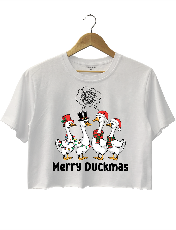 Merry Duckmas Crop Top