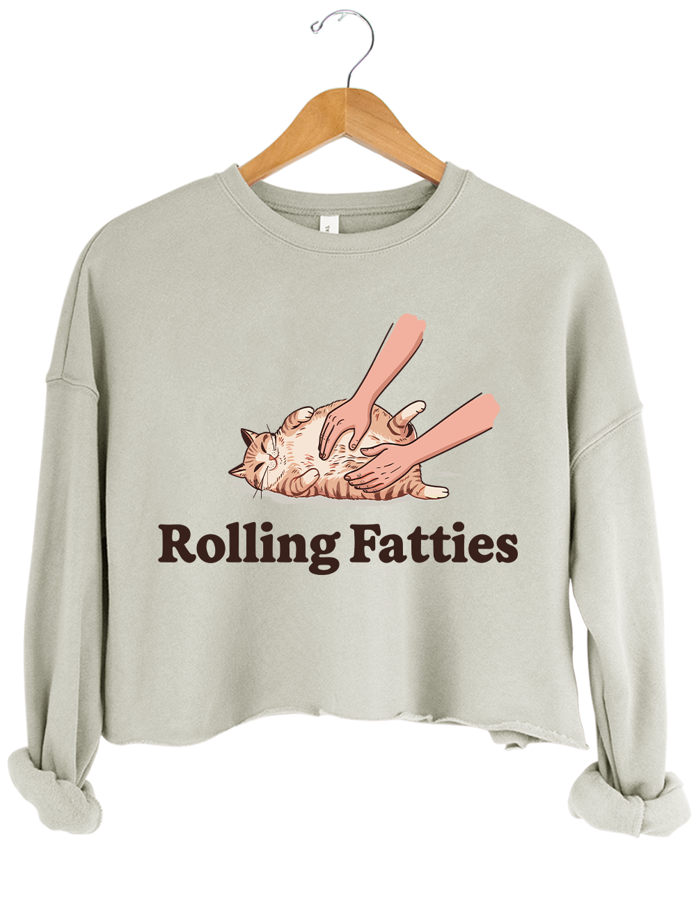 Rolling Fatties Cat Crop Top