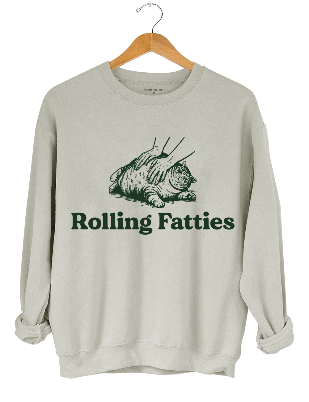 Cat Rolling Fatties Crop Top