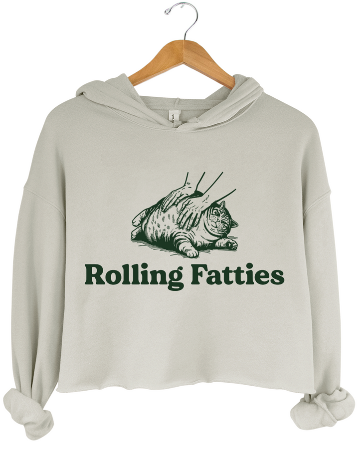 Cat Rolling Fatties Crop Top